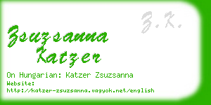 zsuzsanna katzer business card